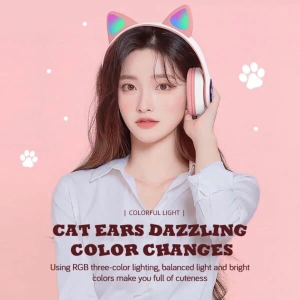 LED Cat Ear Headphones