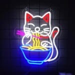 Noodle Cat Neon Sign – Ramen Cat LED Light