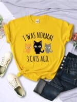 I Was Normal 3 Cats Ago T Shirt