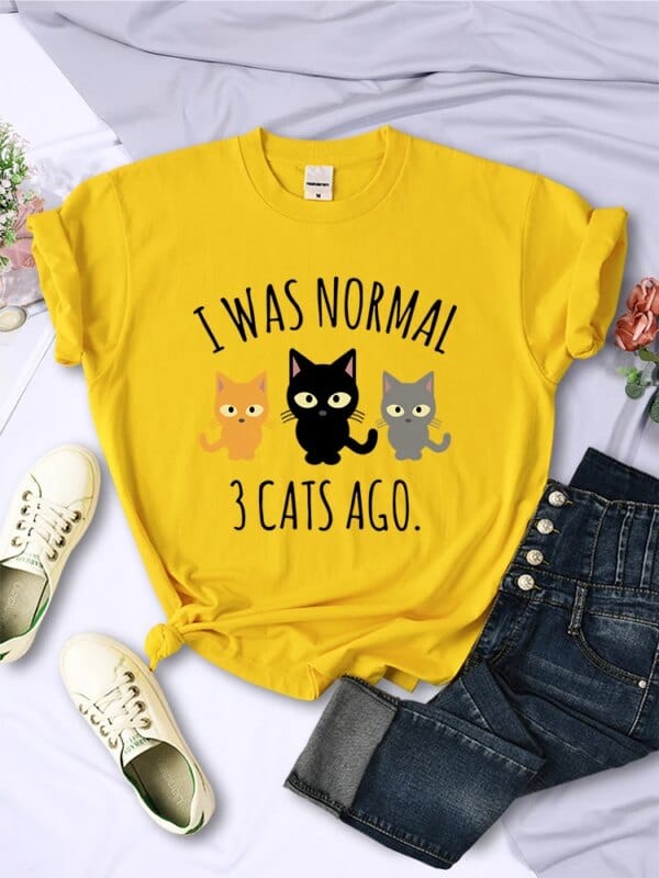 I Was Normal 3 Cats Ago T Shirt