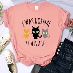 I Was Normal 3 Cats Ago T Shirt