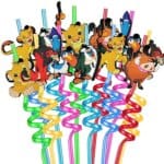 Cute Lion Themed Reusable Party Straws