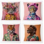 Funky Feline Decorative Cushion Cover
