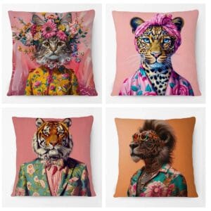 Funky Feline Decorative Cushion Cover