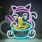 Noodle Cat Neon Sign – Ramen Cat LED Light