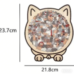cat shaped wooden jigsaw puzzle