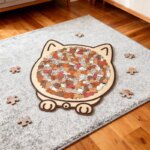 cat shaped wooden jigsaw puzzle
