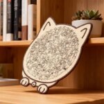cat shaped wooden jigsaw puzzle